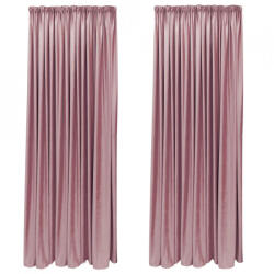 Casa Deco Logistics Set Draperie Catifea Velvet Cu Rejansa De 8 Cm Roz Prafuit