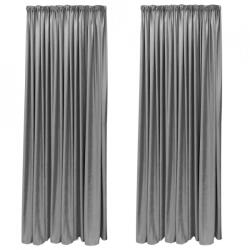 Casa Deco Logistics Set Draperie Catifea Velvet Cu Rejansa De 8 Cm Gri