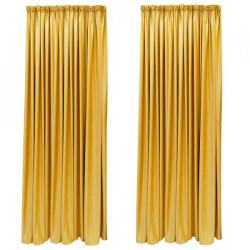 Casa Deco Logistics Set Draperie Catifea Velvet Cu Rejansa De 8 Cm Galben