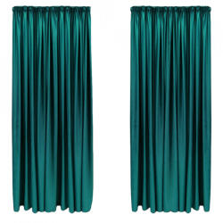 Casa Deco Logistics Set Draperie Catifea Velvet Cu Rejansa De 8 Cm Verde Smarald