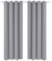 Casa Deco Logistics SET DRAPERIE BLACKOUT, Casa Deco Logistics, CU INELE CAPSE CROM CULOARE GRI
