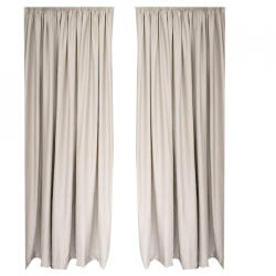 Casa Deco Logistics Set Draperie Soft Uni Semi Opaca Cu Rejansa De 8 Cm Ivoar