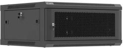 Lanberg Rack LANBERG Lanberg Wall mounted installation cabinet 19" 4U 600X600, Black perforated door (Flat pack) (WF01-6604-23B)