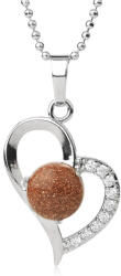  Goldfluss köves kristályokkal díszített szív medál ajándék nyaklánccal