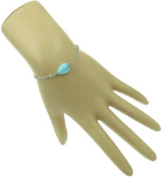  Szív csiszolású larimár karlánc