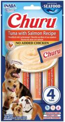 Inaba Foods Dog Churu Fish Based Tuna with Salmon Recipe 4x14g snack cremos cu ton și somon pentru câini