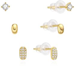 MOISS Aranyozott fülbevalószett E0004886 (3 pár fülbevaló)