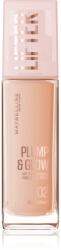 Maybelline new york Lifter Plump & Glow озаряващ фон дьо тен за естествен вид цвят 102 30ml