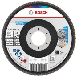 Bosch Disc lamelar slefuire inox/otel Bosch X451, inclinat, 125x22.23mm, G40 (2608626138) - bricolaj-mag
