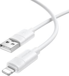 BOROFONE Kábel BX123 Leya - USB Lightning kábel - 12W 2, 4A 1 méter fehér