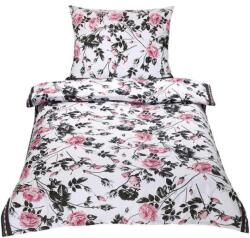 BellaTEX pamut - 140 × 200 cm, 70 × 90 cm - csipkerózsa - rózsaszín, szürke (4986)