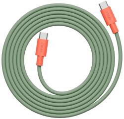 Avolt x Bauhaus-Archiv USB-C/USB-C adat- és gyorstöltő kábel, gyorstöltés, 60 W, 2 méter, szilikon anyag, minimalista design, zöld (C1CCI1002LG1)