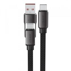 ACEFAST Cablu Date si Incarcare USB-C - USB-A / USB-C Acefast C13-04, 60W, 1.2m (Negru)