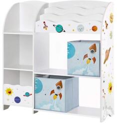 Songmics Raft pentru copii cu design spațial, 93x30x100 cm, alb (GKR42WT)