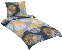 BellaTEX ágynemű, pamut 90/865 B, körök, szürke 140 × 200, 70 × 90 cm (13475)