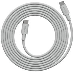 Avolt USB-C/USB-C adat- és gyorstöltő kábel, AVOLT, gyorstöltés, 100 W, 2 méter, szilikon anyag, minimalista design, szürke (C1CCI1002GG)