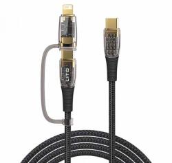 Lito Cablu Date/Incarcare Lito LD12, USB-C - Lightning/USB-C, 60W, 1.2m (Negru)