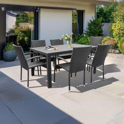 Avenberg Viking L + Paris, 6 szék, antracit, ZA23322