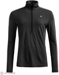 ORTOVOX 185 RockNWool cipzáras női póló, fekete holló (M)