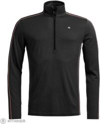 ORTOVOX 185 RockNWool cipzáras póló, fekete holló (S)