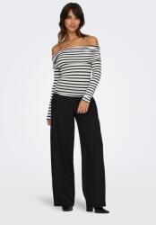 ONLY Only, Ejtett vállú felső, Fekete, Törtfehér, XS (15339759-CLOUD-DANCER-BLACK-XS)