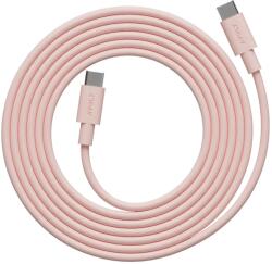 Avolt USB-C/USB-C gyors adat- és töltőkábel, AVOLT, gyorstöltés, 100 W, 2 méter, szilikon anyag, minimalista design, rózsaszín (C1CCI1002OP)