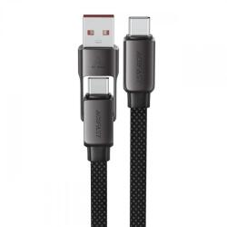 ACEFAST Cablu Date si Incarcare USB-C - USB-A / USB-C Acefast C13-05, 60W, 0.2m (Negru)