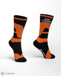MTBIKER MTB JOIN THE RIDE lifestyle zokni, fekete/narancssárga (M)