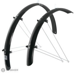 FORCE 58 Aluflex trekking sárvédő szett + rögzítőpálcák, 28", fekete