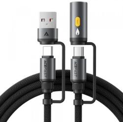 ACEFAST Cablu Date si Incarcare USB-C / USB-A - USB-C / Bricheta Acefast J6, 60W, 1.2m (Negru)