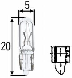 HELLA Bec auto halogen Hella W2 12V 2.3W