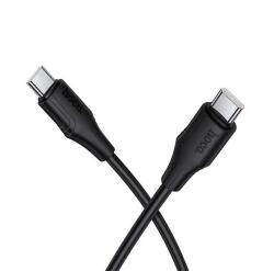 hoco. x124 adatkábel, type-c - type-c, 60w, gyorstöltő, 100cm, fekete (X124_C_C_B)