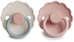 FRIGG Daisy Night Szilikon cumi - 2 db-os szett - 6-18 hó - Blush/Cream