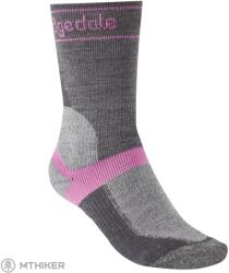 Bridgedale MTB téli súlyú T2 Merino sportcipő női zokni, szürke/rózsaszín (S)
