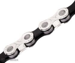 KMC e11 Sport lánc, 11-seb. , 128 szem, ezüst/fekete