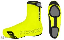 FORCE Pu Dry Road kamásli kerékpáros cipőre, neon (S (EU 38-40))
