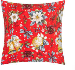 BellaTEX karácsonyi párna, 45 × 45 cm 55/130, mikulásvirág, piros (13412)