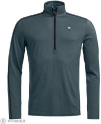 ORTOVOX 185 RockNWool cipzáras póló, sötét sarkvidéki szürke (S)