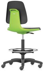 Bimossa Labsit 9125 munkaszék Flex 3D funkcióval, b? ? r, lábtartóval, műanyag kereszttel, zöld/antracit