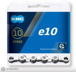 KMC e10 lánc elektromos kerékpárhoz, 10-seb. , 122 szem, ezüst