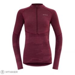 Devold Standal Merino Zip Neck női póló, cékla (S)