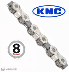 KMC X-8-93 lánc, 8-seb. , 114 szem, Missing Link patentszemmel ()