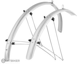 FORCE Aluflex 48 trekking sárvédő szett + rögzítőpálcák, 28", ezüst