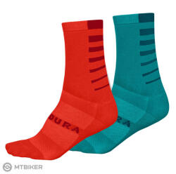 Endura Coolmax Stripe női zokni, kék, csendes-óceáni, 2 db-os csomag