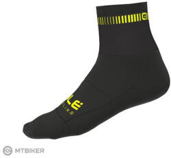 ALÉ LOGO Q-SKIN SOCKS zokni, fekete/fluo sárga (M)