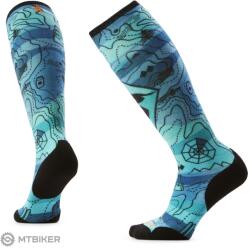 Smartwool Ski Targeted Cushion Topo Treasures Print OTC női térdzokni, nightfall blue (S)