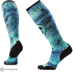 Smartwool Ski Targeted Cushion Topo Treasures Print OTC női térdzokni, nightfall blue (M)