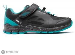 Northwave Escape Evo WMN női kerékpáros cipő, fekete/türkiz (EU 37)