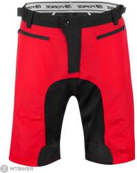 FORCE MTB-11 rövidnadrág kivehető betéttel, piros (XS)