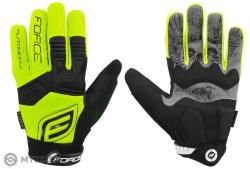 FORCE MTB Autonomy kesztyű, fekete/sárga (S)